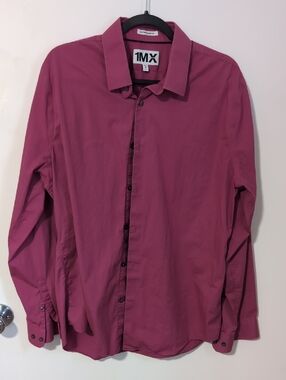 Women's Long Sleeve Dress Shirt - Deep Pink